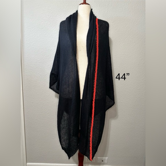 The Fisher Project by Eileen Fisher Black Mohair Wrap/Scarf - Picture 12 of 13